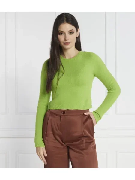 MAX&Co. Pulover | Cropped Fit cu adaos de lână verde