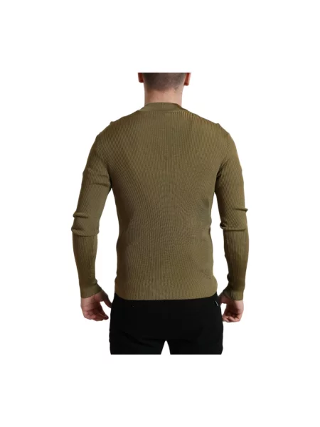 Dzianinowy sweter Dolce And Gabbana zielony