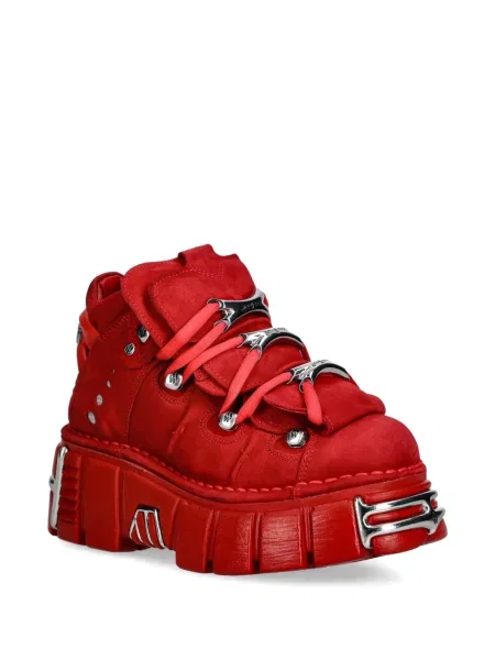 Sneakers New Rock με κορδόνια με δαντέλα κόκκινο
