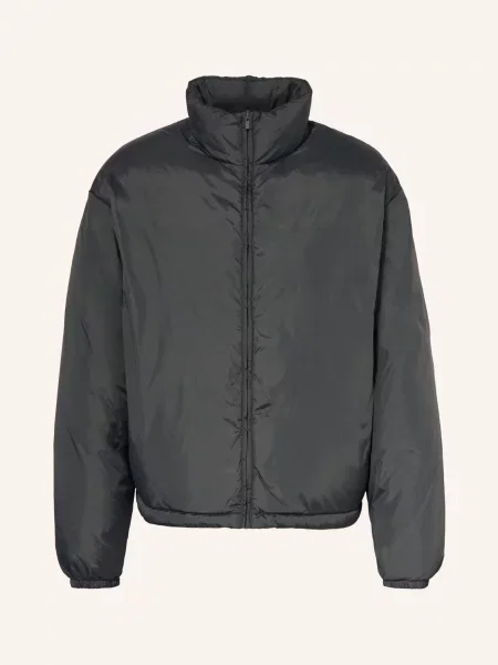 Essentials Fear Of God Oversizedová Péřová Bunda tmavě šedá