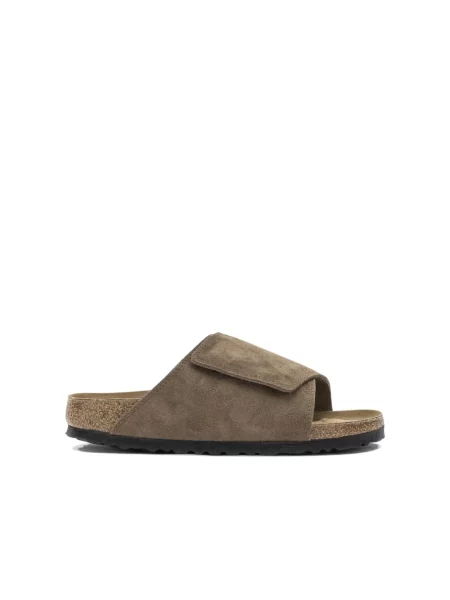 Klapki Birkenstock skórzane brązowe