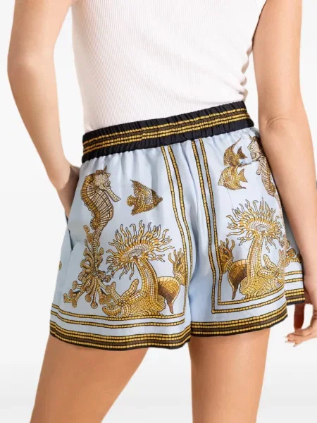 Pantaloni scurți La Doublej cu imagine albastru