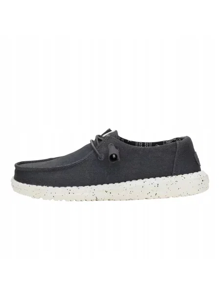 HeyDude Mokasyny Wendy Stretch Canvas czarne