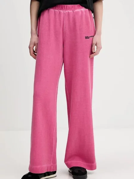 Karl Lagerfeld Jeans spodnie dresowe różowe