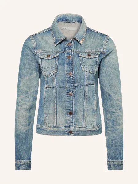 Allsaints Kurtka Dżinsowa Fitted Trucker blau