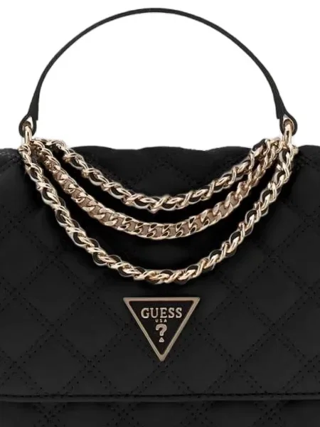 Matlasat geantă shopper Guess negru