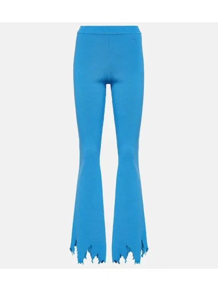 Pantaloni Jw Anderson zdrențuiți tricotate albastru