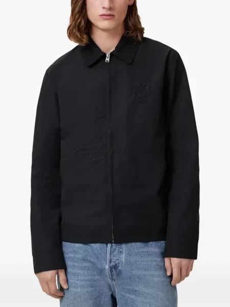 Geacă Allsaints cu broderie negru