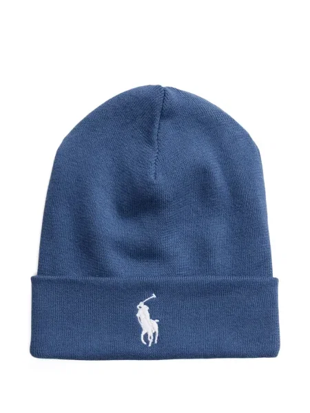 Dlouhá pruhovaná s límcem kšiltovka Polo Ralph Lauren modrá
