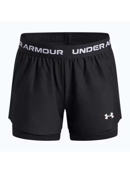 Gyerek edző rövidnadrág Under Armour UA Tech Play Up Shorts black/black/white. Méret: S fehér