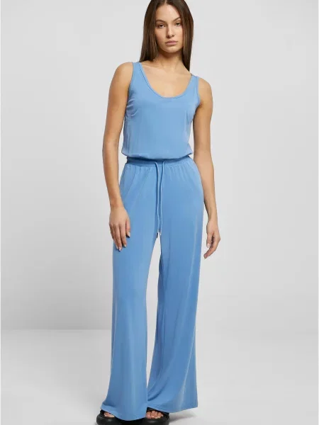 Kombinezon Urban Classics z długim rękawem z modalu niebieski