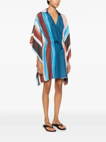 Rochie mini Fendi de mătase albastru