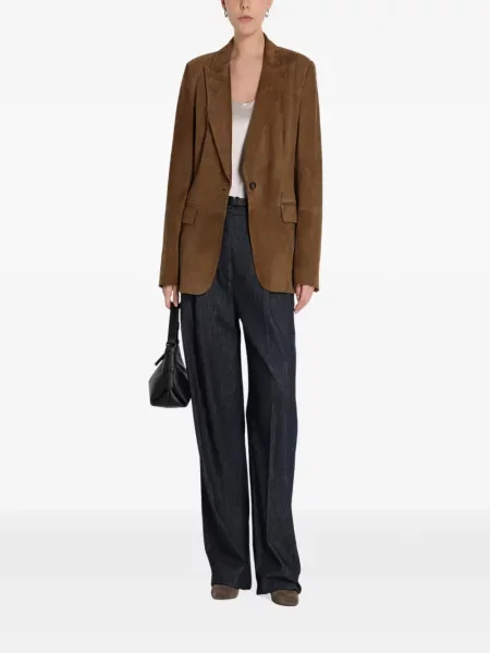 Sacou Brunello Cucinelli cu rever maro
