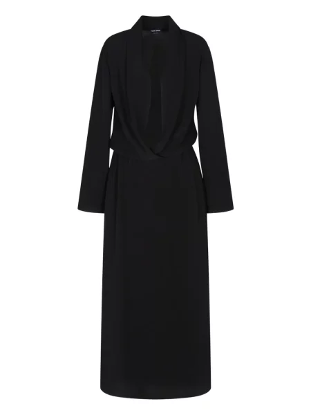 Rochie maxi Giorgio Armani până la genunchi de costum negru