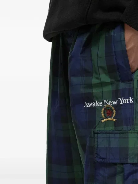Καρό τρέξιμο παντελόνι cargo Awake Ny μπλε