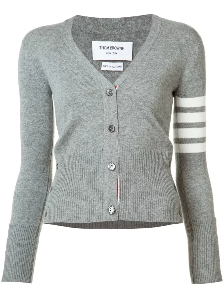 Cardigan Thom Browne cu dungi gri