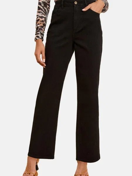 Love & roses Jeans denim negru