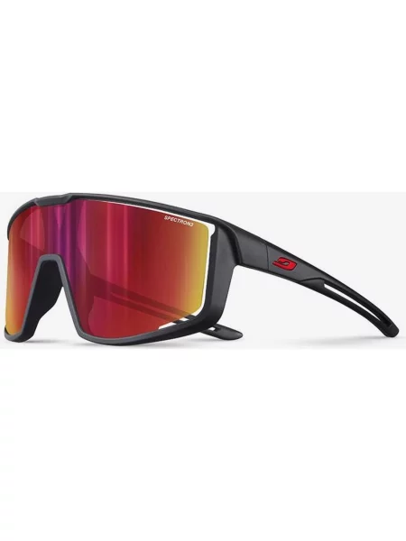 Matowe okulary przeciwsłoneczne Julbo Fury S z czerwonymi soczewkami Spectron 3 dla dzieci czarne