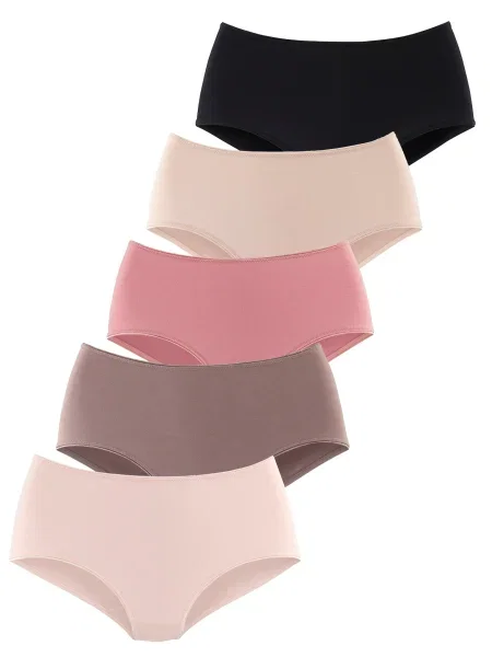 LASCANA Spodnje hlačke nude / rjava črna