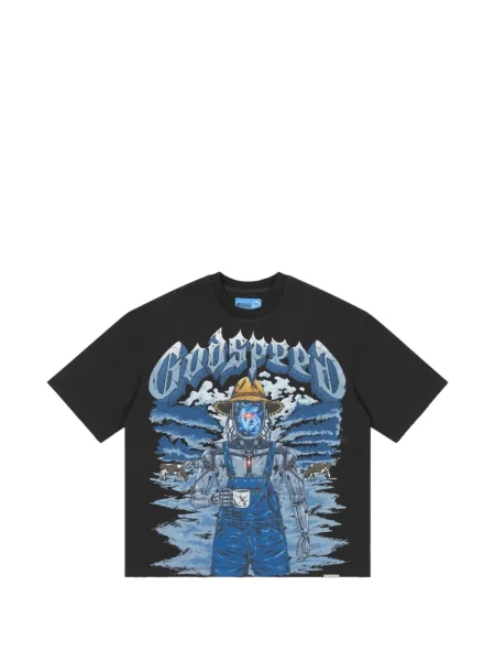 Tricou Godspeed cu imagine negru