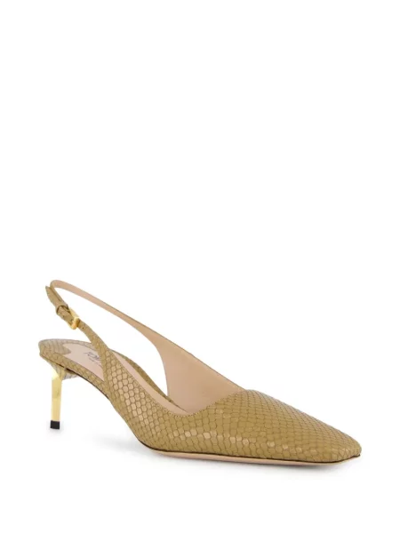 Pantofi cu toc Tom Ford slingback cu model piele de șarpe