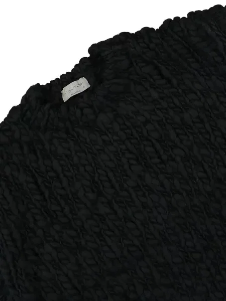 Pulover Yohji Yamamoto cu decolteu rotund negru