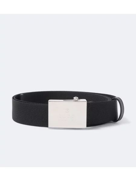 Cu centură curea Gucci din canvas negru