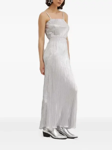 Πλισέ κοστούμι μάξι φόρεμα Never Fully Dressed γκρι