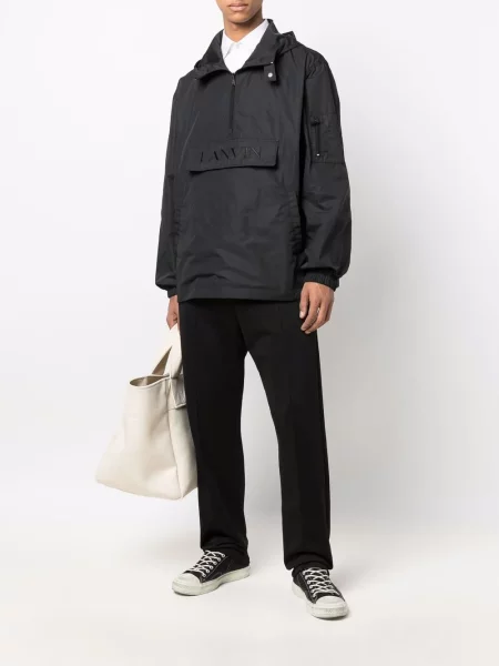 Geacă de vânt Lanvin cu broderie negru