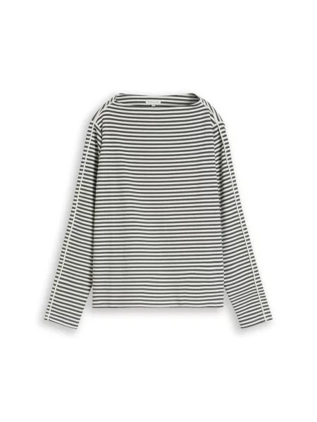TOM TAILOR Tričko khaki bílá