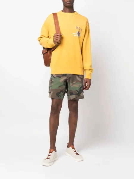 Raštuotos kamufležinės chinos kelnes Ralph Lauren Rrl ruda