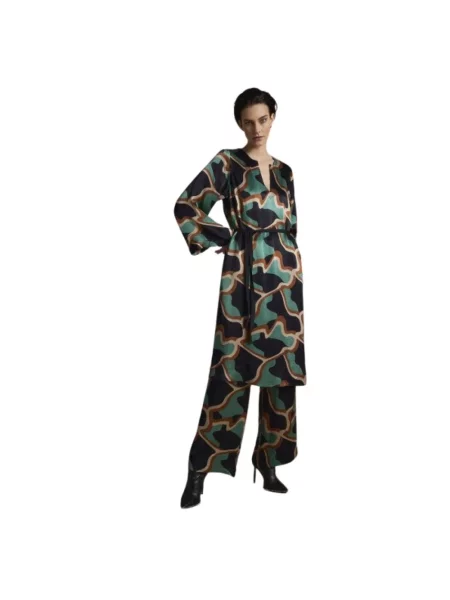 Sukienka midi Summum Woman do kolan zielona