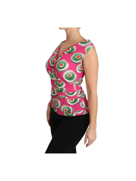 Top Dolce And Gabbana bez rękawów różowy