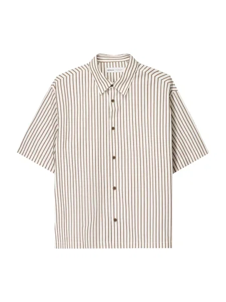 Bershka Košile hnědá bílá