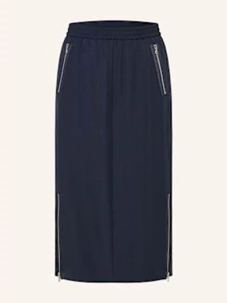 Marc Aurel Spódnica Z Dżerseju blau granatowa