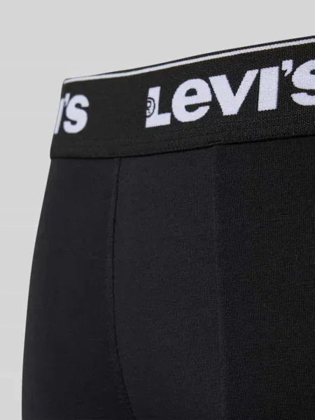 Obcisłe bokserki z z logo w zestawie 3 szt. Levi's czarne