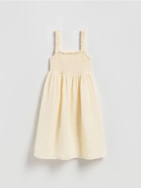 Reserved Муслінова сукня міні кремовий 