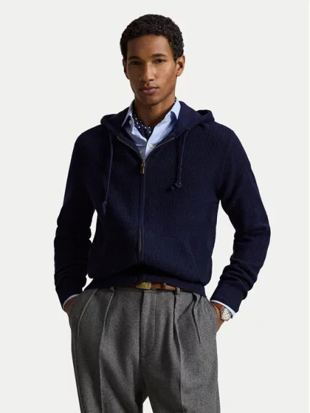 Polo Ralph Lauren Pletena jopica Mornarsko modra