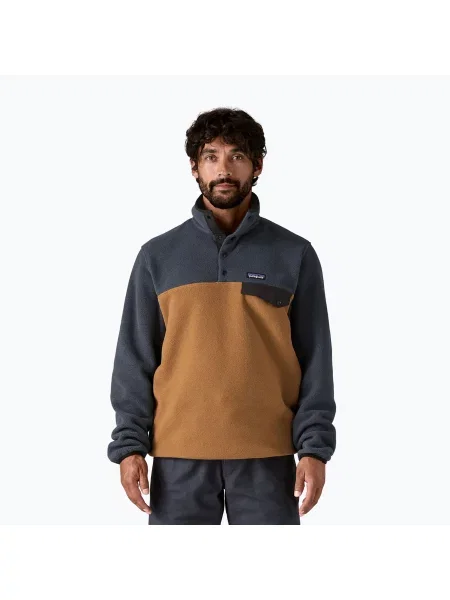 Мъжки суитшърт за трекинг Patagonia LW Synch Snap-T P / O deer brown кафяво