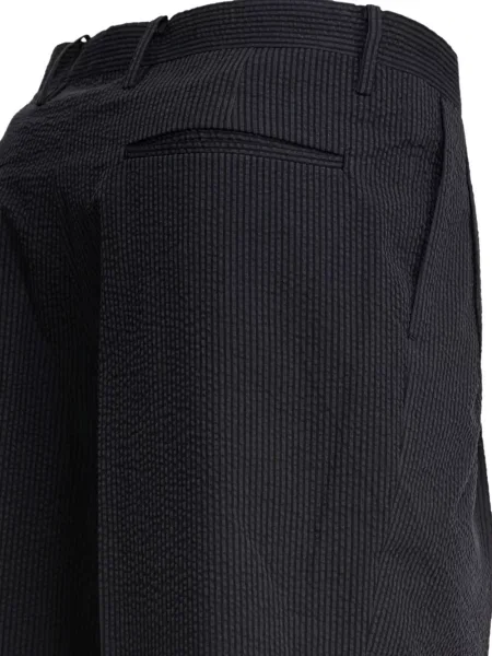Pantaloni Kaptain Sunshine cu dungi plisate albastru