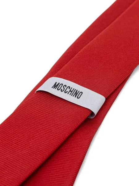Ursuleț de pluș cravată Moschino cu imagine roșu