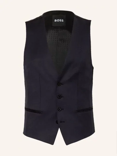 Boss Obleková Vesta Huge Slim Fit dark blue modrá