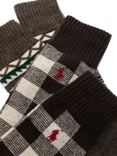 Kostiumas "houndstooth" rašto bokseriai Polo Ralph Lauren iki kelių mėlyna