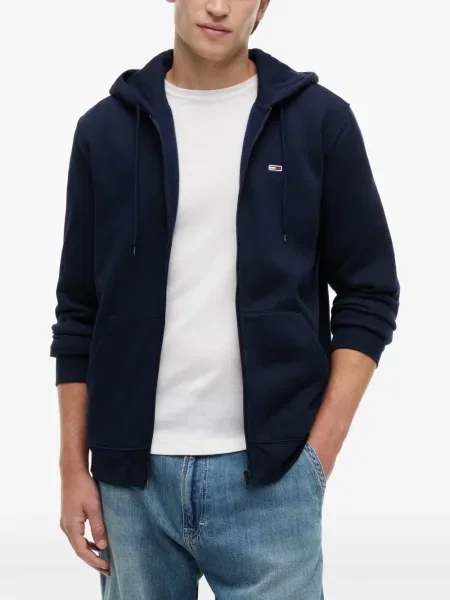 Hanorac cu glugă Tommy Hilfiger albastru