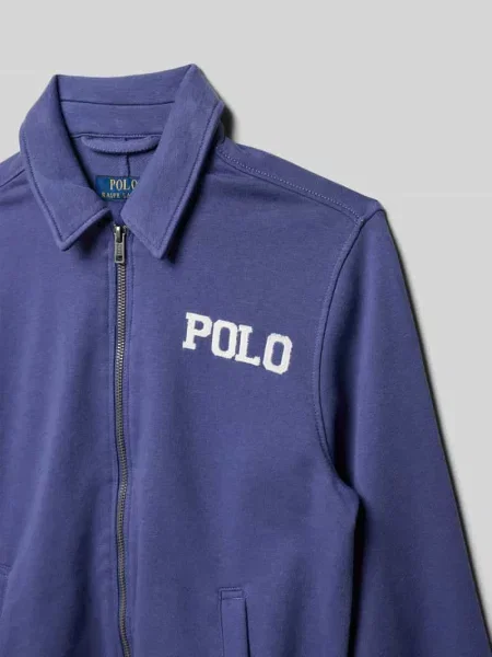Bluza rozpinana z wykładanym kołnierzem Polo Ralph Lauren Teens granatowa