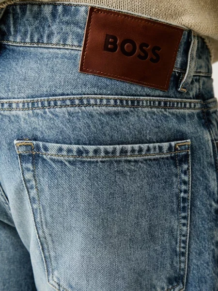 Широкие джинсы Boss Orange оранжевые