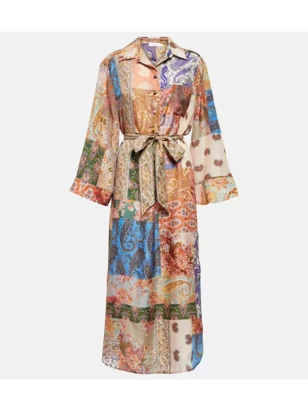 Sukienka midi Zimmermann do kolan garniturowa z wzorem paisley