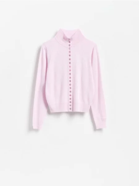 Reserved Cardigan cu amestec de lână roz-pastel roz