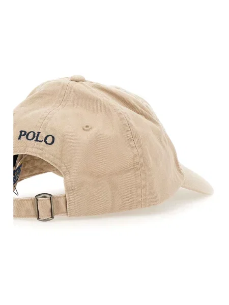 Czapka z daszkiem Polo Ralph Lauren z twillu beżowa