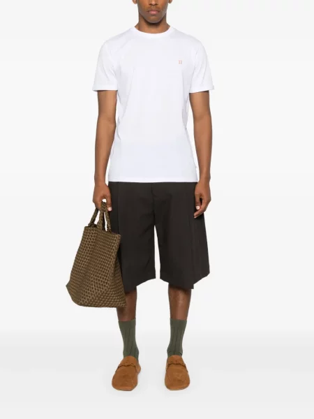 Tricou Les Deux cu broderie alb